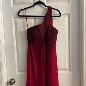 Alex Evenings One-Shoulder Evening Gown in Gradient Red- Size 8